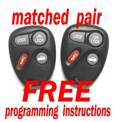 PAR DE LLAVEROS REMOTOS CHEVROLET IMPALA 2001-2005 OEM KOBLEAR1XT 10443537 Foto 1 de 4