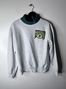 Vintage Green Bay Packers Majestic Turtle Neck Crewneck Medium - Picture 1 of 7