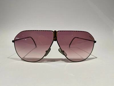 Nuevo de Lote Antiguo 1980 Carrera 5437 91 Gafas de Sol Aviador Negro/ROSA  Foto 1 de 4