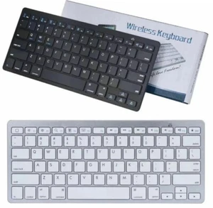 Slim Wireless Bluetooth Keyboard PC Desktop Laptop Phone Tablet Computer - Picture 1 of 5