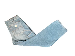 Carhartt Carpenter Jeans W32 L32 Blue Loose Fit Pants Brand New Without Tags - Picture 1 of 12