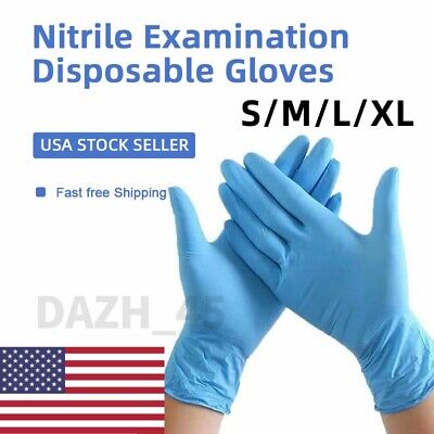 Nitrile Examination Disposable Gloves Powder & Latex Free Food Safe 1 To 1000pcs • 0.99$
