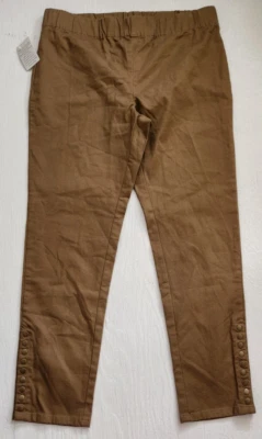 Soft Surroundings Pants Womens Large Pull On Elastic Waist Brown Skinny Leg Foto 1 de 4