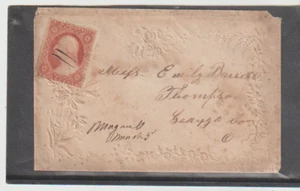 US Scott #26 Pen CXL on Small Ladies Embossed Ohio Cover - Picture 1 of 2