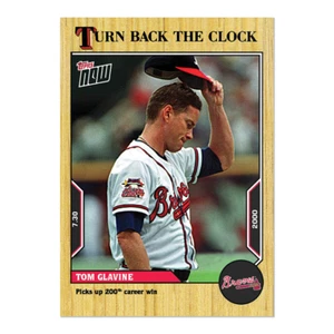🛑 TOM GLAVINE BRAVES 2022 TOPPS NOW TURN BACK THE CLOCK #122 🔥 (PR 208) - Picture 1 of 2