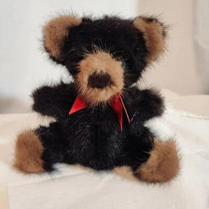 Mink Teddy Bear Has original tag & ribbon & pedigree w/ seal - Picture 1 of 9