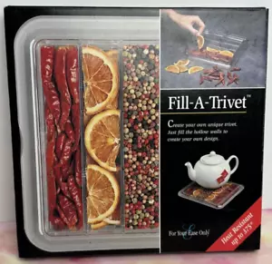 For Your Ease Only Fill-A-Trivet Acryllic Clear Customize Fillable 8" x 8" x 1" - Picture 1 of 7