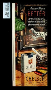 1943 Chelsea Cigarettes Better Dog Spots Smoke Tobacco Vintage Print Ad 33309 - Picture 1 of 1