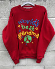 Vintage Womens Crew Neck Sweatshirts Tultex M   Wolds Best Grandma   Red
