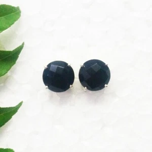Silver Onyx Earrings 925 Sterling Handmade Gemstone Jewelry Gift For Women - Picture 1 of 5