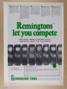 Pubblicità Remington Tires 1968 stampa d'epoca - Foto 1 di 1
