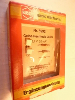 Busch LED 5992 Rettangolare LED Giallo Raddrizzatore di Pre-Restituzione 2,4 ... - Immagine 1 di 2