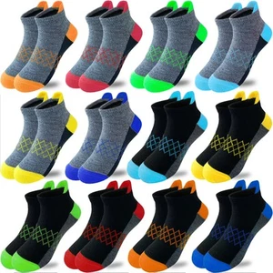 Boy Socks 12 Pairs Ankle Athletic Sock for Kids Low Cut Sports Casual Socks(1... - Picture 1 of 6
