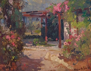 Franz Arthur Bischoff Backyard Canvas Print 16 x 20 - Picture 1 of 5