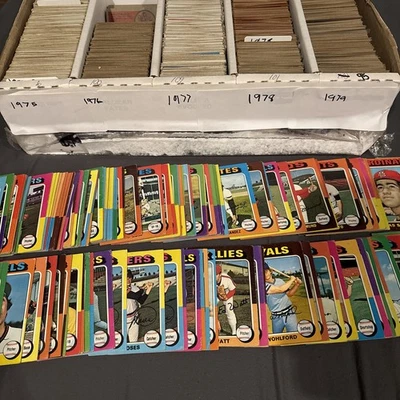Lotes de tarjetas de béisbol Topps 1975-79 100x sin dups en muy buen estado+ .H25 Foto 1 de 4