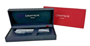 Caran D'Ache Ecridor Chevron palladiumbeschichteter Druckkugelschreiber - NEU - Bild 1 von 6