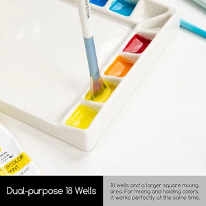 MEEDEN Ceramic Artist Paint Palette, Mixing Porcelain Palette for Watercolor ... - Picture 1 of 12
