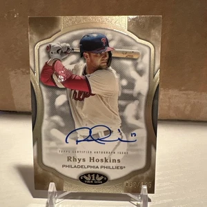 2020 Topps Tier One RHYS HOSKINS AUTO /125 Brewers - Picture 1 of 3