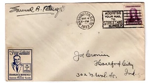 Franklin D. Roosevelt Inauguration 1933 Autographed S.B. Pettengill M.C. Indiana - Picture 1 of 2