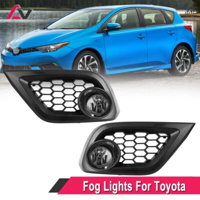 PARA 16-18 SCION TOYOTA COROLLA IM LENTE TRANSPARENTE LUZ ANTINIEBLA LÁMPARA CON BISEL CUBIERTA + INTERRUPTOR Foto 1 de 4