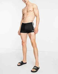 Adidas Swimming Swim Brief Black With White Stripes And Logo - 7533. - Picture 1 of 6