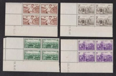 France 1940,national relief, Sc B104-07, Maury 466-69 VF MNH, block of 4 - Image 1 of 2