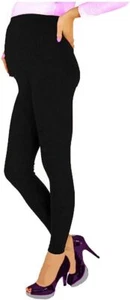 WOMENS MATERNITY LEGGINGS THIN LADIES SUMMER COLOURS OVER BUMP PLUS SIZE 10 - 26 - Picture 1 of 4
