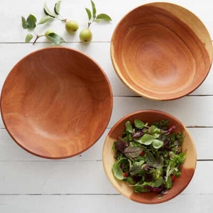 Juego de tazones para ensaladas de caoba - Imagen 1 de 4