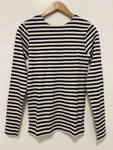 DEADSTOCK VINTAGE STRIPED FRENCH PAINTER SAILOR RUSSIAN L/S T-SHIRT S NOS RARE - Picture 1 of 9
