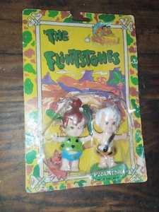 VINTAGE RARO THE FLINTSTONES ARGENTINA FIGURE GOMMA CIOTTOLI & BAMM BAMM BAMM - Foto 1 di 6