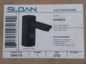 Sloan (ESD2002A) Automatic Soap Dispenser (Top Part Only!!) - Picture 1 of 3