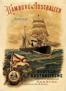 Deutsch Australische Dampfschiffs Gesellschaft Australien Plakate A3 279 - Bild 1 von 1