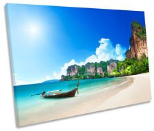 Sunset Beach Krabi Thailand  SINGLE CANVAS WALL ART Framed Print