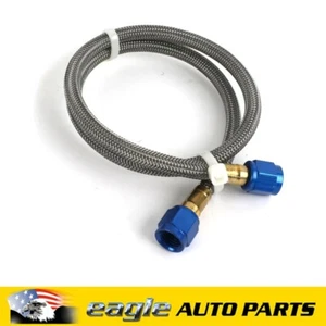 NOS Stainless Steel Braided Hose -4AN Female Blue -4AN Female 12" L # 15210NOS - Picture 1 of 1