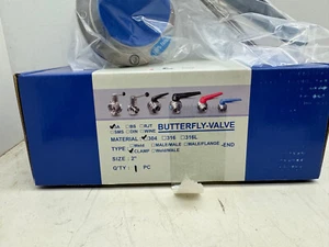 ***NEU** 2" Sanitär SS304 Tri Clamp Absperrklappe Abzugsgriff - Bild 1 von 10