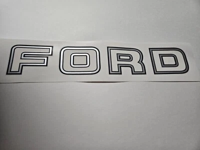 CALCOMANÍA DE PUERTA TRASERA PARA OBS Ford F150 1992-1996. F250, F350 plata/negro CALIDAD SUPERIOR Foto 1 de 3