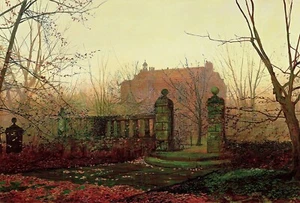 Herbstmorgen Gemälde von John Atkinson Greenshaw Reproduktion - Bild 1 von 3