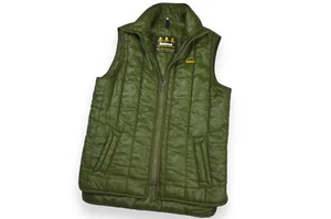 Vintage Barbour Gilet Unisex Green Nylon Polyester Vest Size M - Picture 1 of 13