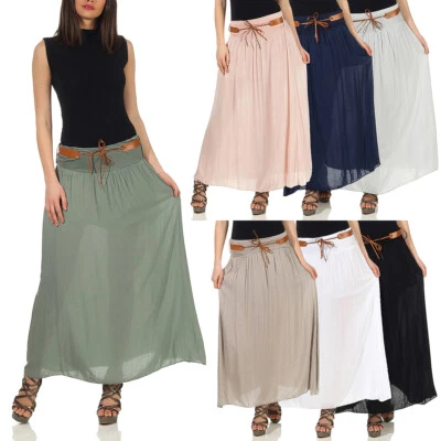 Damen Rock Langer Sommerrock Strandrock Maxirock Stufenrock Lang Tüti Tüllrock - Bild 1 von 4