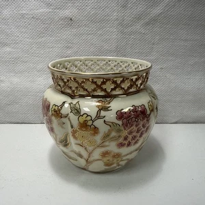 Zsolnay Hungary Porcelain Cache Pot/Vase  Numbered And Signed  - Picture 1 of 14