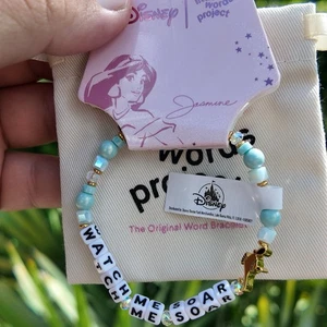 Disney Parks Bracelet 2025 Little Words Project Jasmine Watch Me Soar With Pouch - Picture 1 of 1