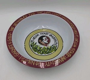 Florida State University Seminoles Football Melamine Party Bowl Mascot Magnolia  - Picture 1 of 7