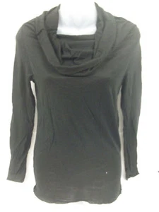 PETIT BATEAU Women's Black Droop Neck Top Sz 12 Years / XS $127 - Picture 1 of 3