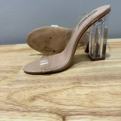 Sandalias abiertas Cape Robbin Maria-2 Lucite transparentes con tiras de tacón alto talla 6 Foto 1 de 4