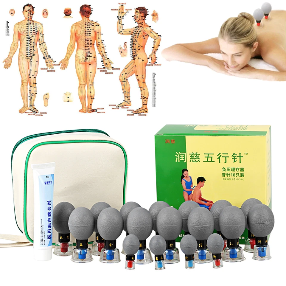 18 / 12 PCS 五行针 Magnetic Acupressure Suction Cup for Self Treatment Wu Xing Zhen - Image 1 of 4