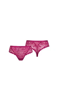 LISCA 022194 EVELYN Brasil slip con pizzo 36-44 rose wine WE - Foto 1 di 4