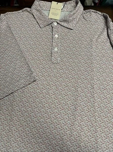 Peter Millar Herren Gr. XXL Geometrisch Pima Baumwolle Polo Herren Ohne Logo Neu mit Etikett - Bild 1 von 7