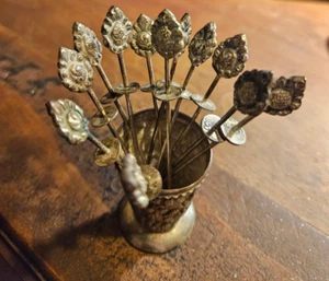Cóctel de flores vintage plateado 800 HS oliva selecciones - Imagen 1 de 5