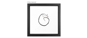 Curly Dog, Framed Art Print, Vector Black Frame - Picture 1 of 1