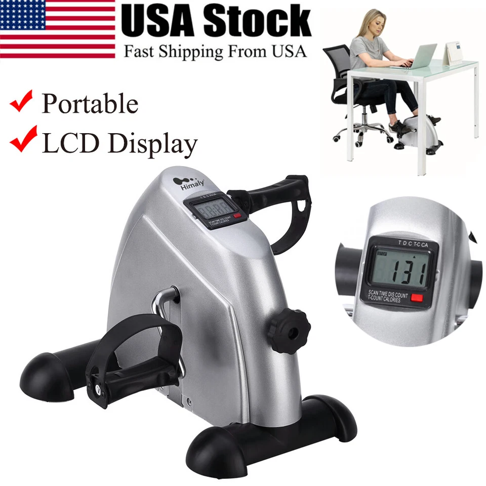 Mini Exercise Bike Pedal Exerciser Trainer with LCD Fitness Home Gym Portable - Image 1 of 4